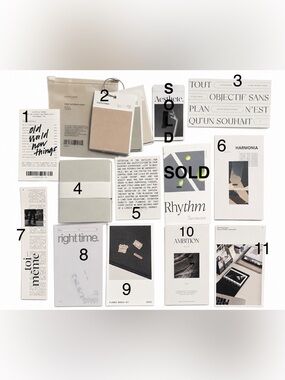 Cloth and Paper Stationery 2- Sticky Note Pads and Journal Cards Bundle